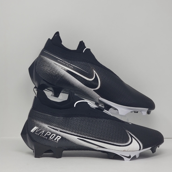 Nike Vapor Edge Elite 360 Flyknit Black Football Cleat CV6317-001 Men Sz 14 Wide - Picture 1 of 9